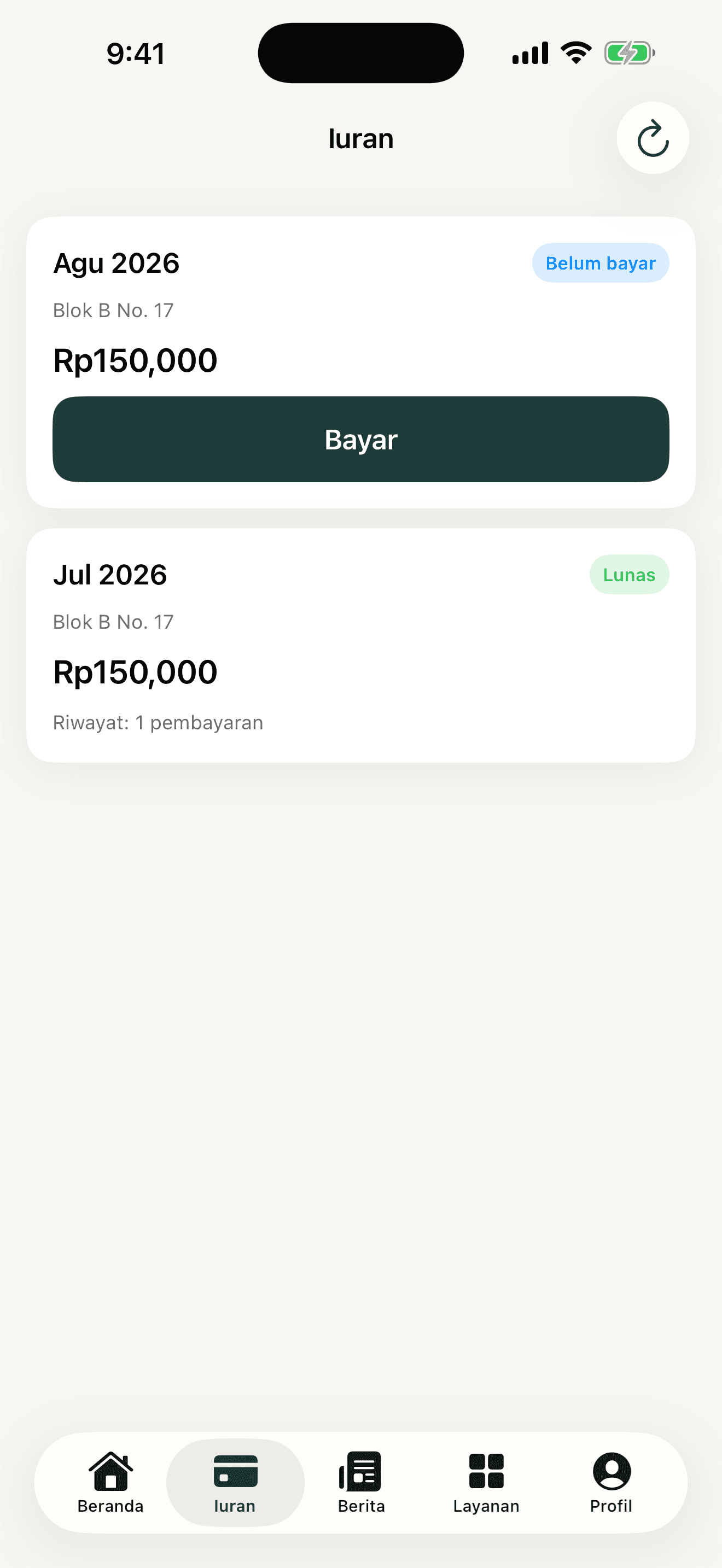 6. Tab Iuran