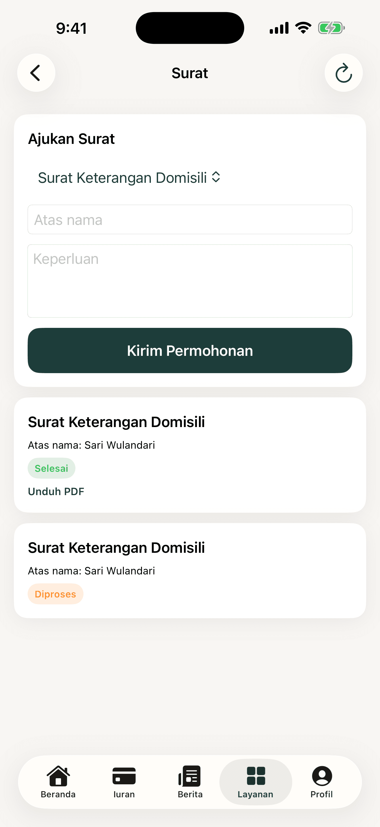 9. Surat Keterangan