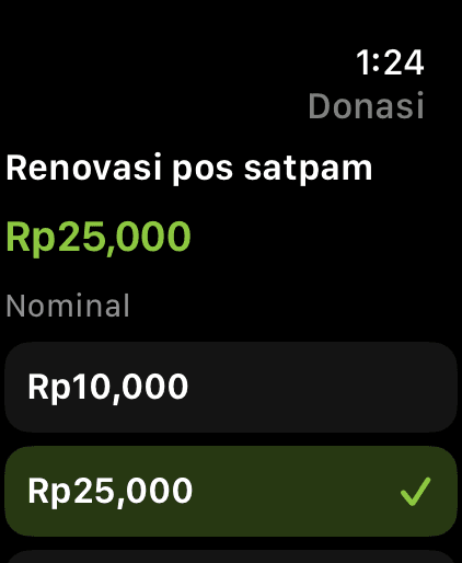 6. Nominal donasi