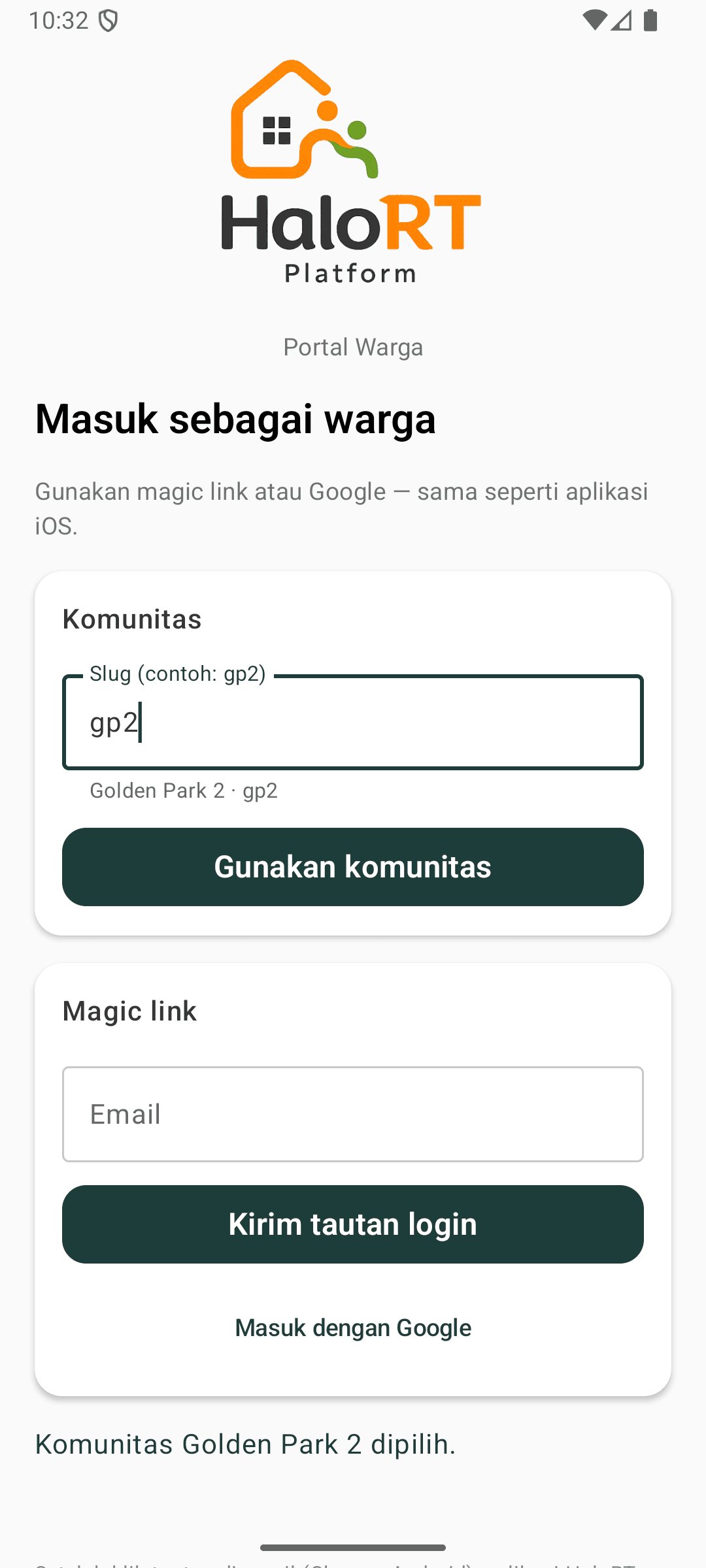 3. Pilih komunitas