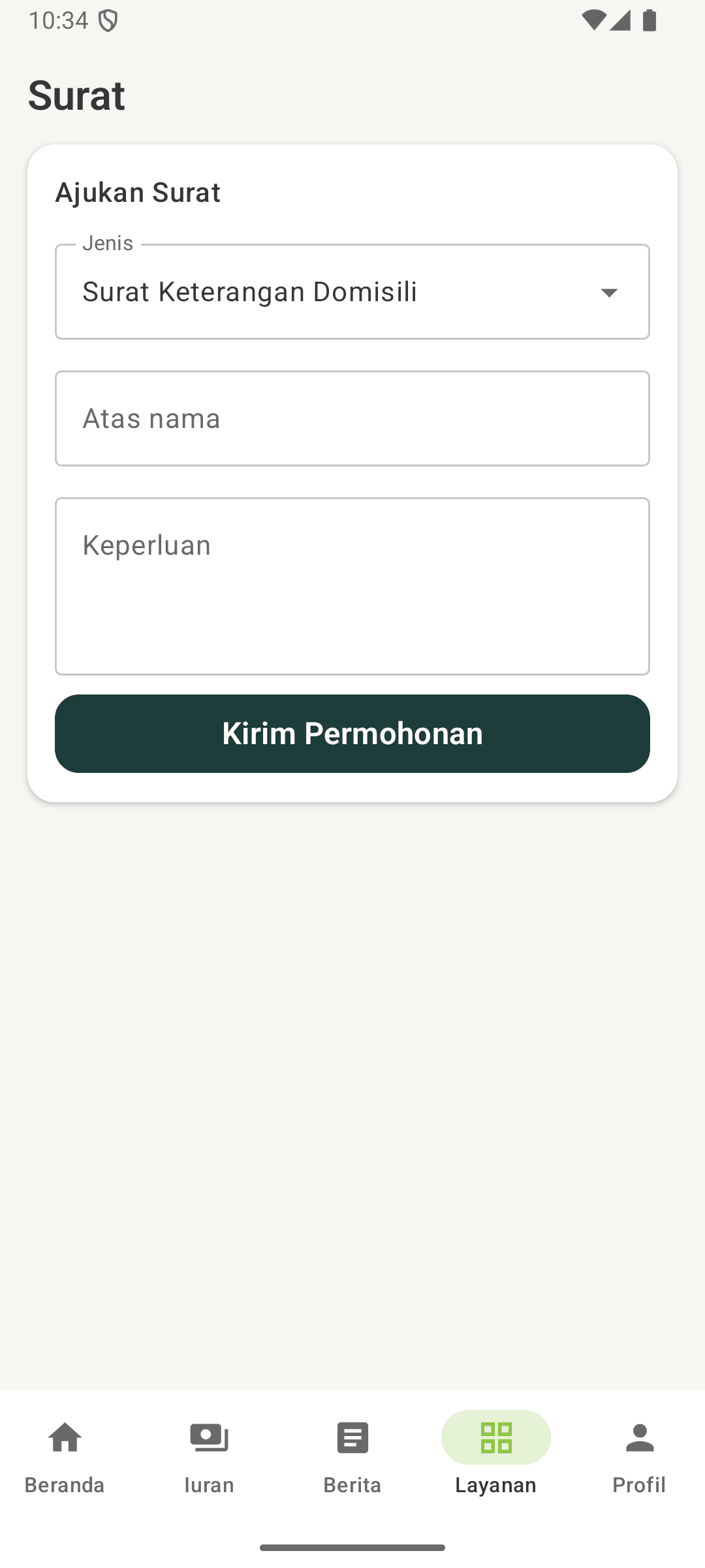 8. Surat Keterangan